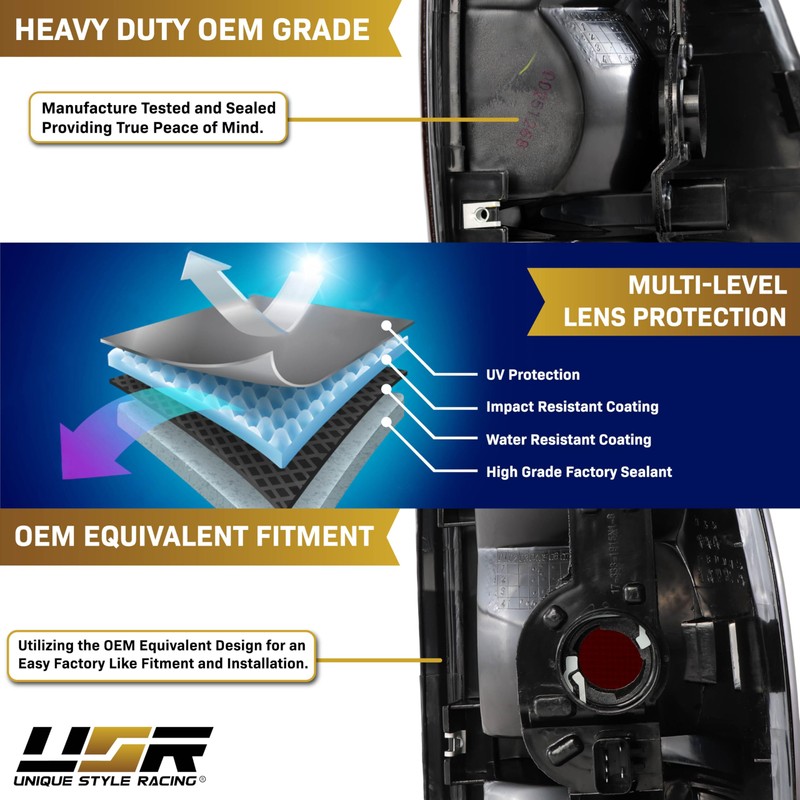 USR 98-03 Durango Tail Light – Replacement Tail Lamps Set