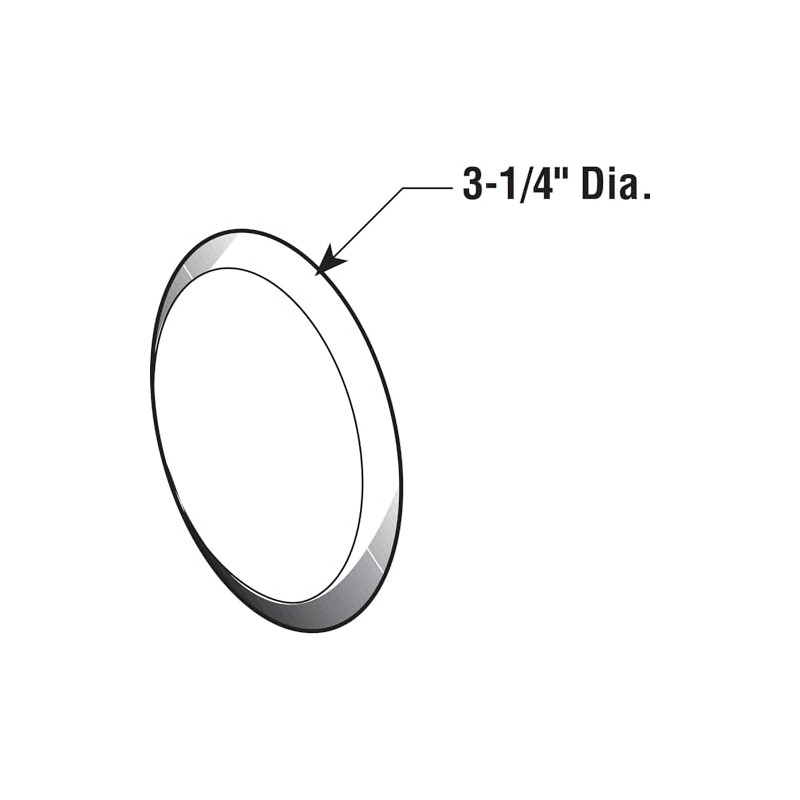 Prime-Line U 9243-1 3-1/4 in., Rigid Vinyl, White, Self Adhesive