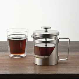 HARIO THSV-2-HSV Harrier 7 Press-type Coffee, Heat Resistant Glass, Stainless Steel, Practical Capacity: 10.1 fl oz (300 ml)