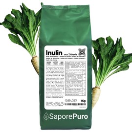 SaporePuro SaporePuro Inulin pulver 1 kg - aus Chicoree Wurzel - natrliches Pr?biotikum C KURZE KETTE - vegan und glutenfrei