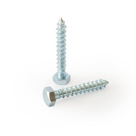 Hexagon Wood Screws 8 x 30 mm – Pack of 25 – DIN 571 Key Screws – Key Screws – Wood Screws Galvanised – Wood Screw Hexagonal