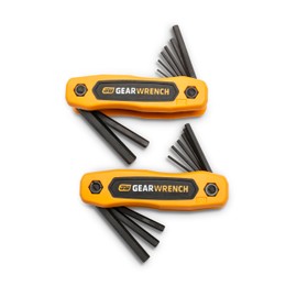 GEARWRENCH 17 Piece SAE/Metric Folding Hex Key Set - 83510, Black