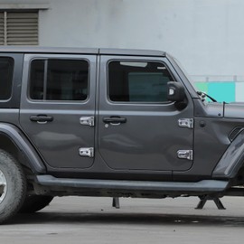 11PCS Full Set Exterior Decoration Trim Kit for Jeep Wrangler JL JLU 2018-2022 Door Hinge/Spare Tire Bracket Hinge/Tailgate Glass Hinge/Rear Wiper Nozzle (Chrome)