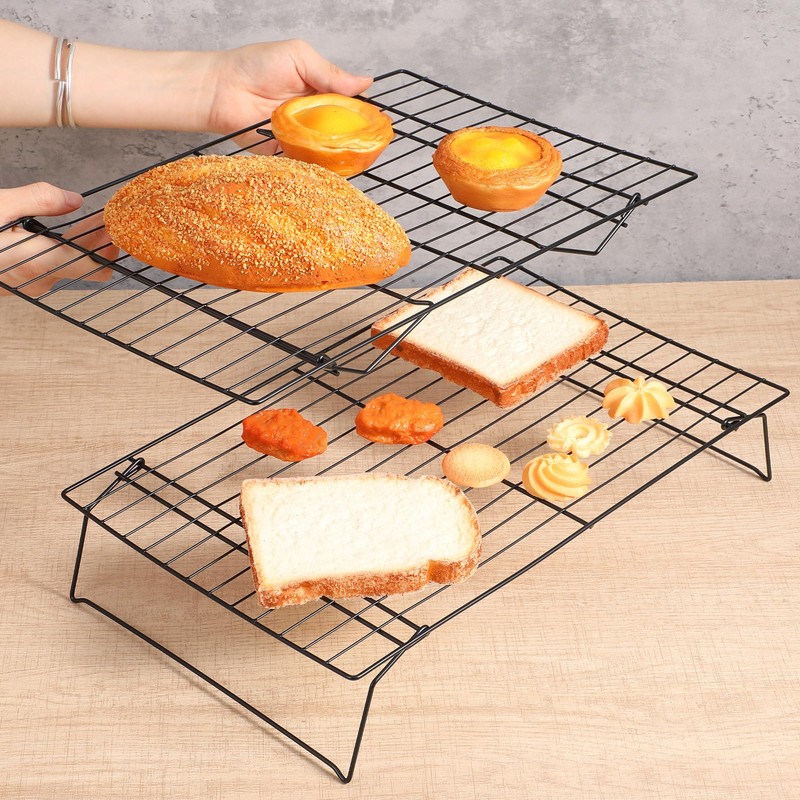 4 Pcs Stackable Cooling Racks, Heavy Duty Iron Wire Baking