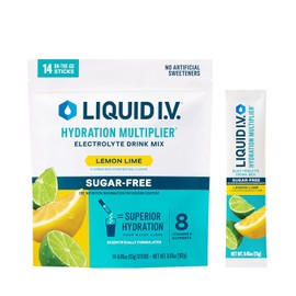 Liquid I.V.- “® Multiplicador de Hidratación Sin Azúcar Lima Limón | Mezcla para Bebida en Polvo Electrolito | 1 Paquete (14 Porciones