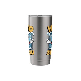 Ice To See You Snow Cone Crushed Ice Humor Art Stainless Steel Insulated Tumbler