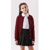 SMILING PINKER Girls Cardigan Sweater School Uniforms Button Long Sleeve