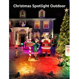 SUNVIE 12W Christmas Low Voltage Landscape Lighting RGB Color Changing LED Landscape Lights Remote Control Waterproof Garden Patio Spotlight Decoration for Outdoor Indoor(10 Pack with Connector)