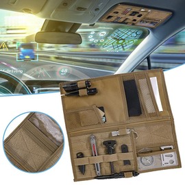 Bireegoo Car Sun Visor Storage Bag, Sun Visor Pocket, Car Sun Visor Storage Bag, Car Storage Bag, Multi-functional Pocket, Sunglasses, Cards, Earphones, Pens, Receipts, Parking Tickets, Small Items,