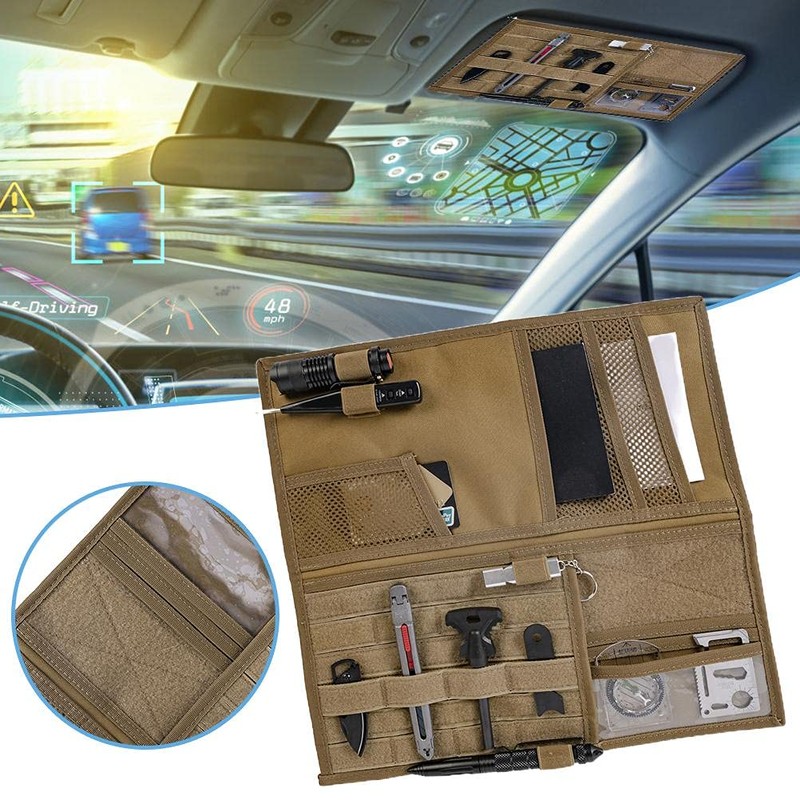 Bireegoo Car Sun Visor Storage Bag, Sun Visor Pocket, Car