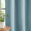 Linen Blackout Curtains for Bedroom, Aqua Blue, 40 inches Wide,