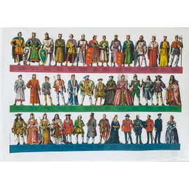 Half a Donkey Kings and Queens of England Large Cotton Tea Towel