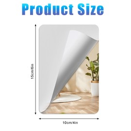 Gvhntk 8Pcs School Shatter Proof Plastic Mirrors 4 x 6 Inch Self Adhesive Acrylic Mirror Small Flexible Mirror Sheets Wall Stickers Round Corners Double Sided Protective Film Supply for Classroom