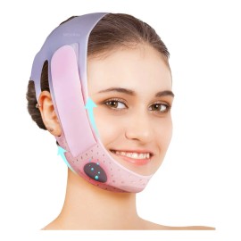 Correa Adelgazante Facial, Suave Silicona Papada, Máscara Facial Moldeadora V Línea, Reutilizable Banda Para Barbilla Para Reafirmar Línea Demandíbula Y Reducir Papada, Rosa, Wdolins