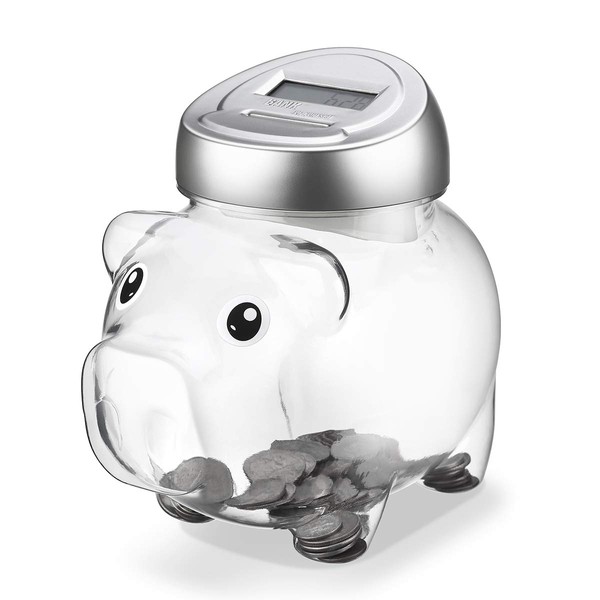 Younion Piggy Digital Coin Bank, Automatic Coin Counter Totals All