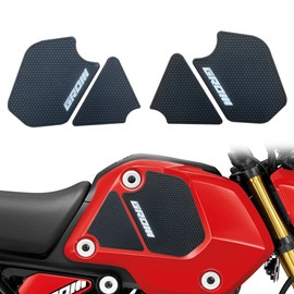GROM Tank Pad Motorcycle GROM MSX125 GROM (GROM) msx125 Grom 125 MSX 125 Motorcycle Tank Pad Anti-Slip Tank Pad Protection Sticker Side Tank Pad Traction Pad Black Grom 125 (GROM logo)