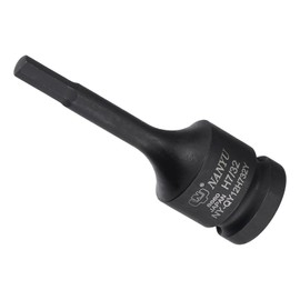 CoCud Impact Hex Bit Socket, 7/32" Hex Bit 1/2" Square Drive 78mm Length, CR-MO Chamfer Design Pin Hole SAE Hex Socket - (Applications: for Automotive Electric Repair)