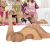 Easter Scene Decoration Handcrafted Wooden Empty Tomb Cross Decoration for