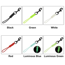 Scuba Diving Swival Bolt Snap Hook Marine Grade 316 Stainless Steel Snap Hook Clip with Braided Rope Lanyard Anti-lost Safety Rope for Diving BCD Equipment