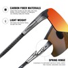 Duco Men's Sports Carbon Fiber Temple Polarized Sunglasses 100% UV
