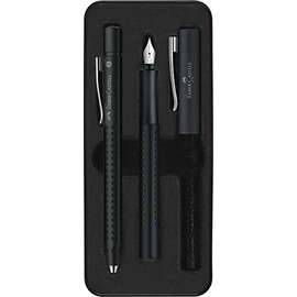 Faber-Castell Fountain pen M/ Ballpoint pen set Grip 2010 Black