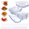 300 Pcs Mini Appetizer Plates, Disposable Dessert Plates with 100