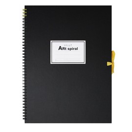Maruman S314-05 F4 Art Spiral Sketchbook, Thick Drawing Paper, Black, 24 Sheets