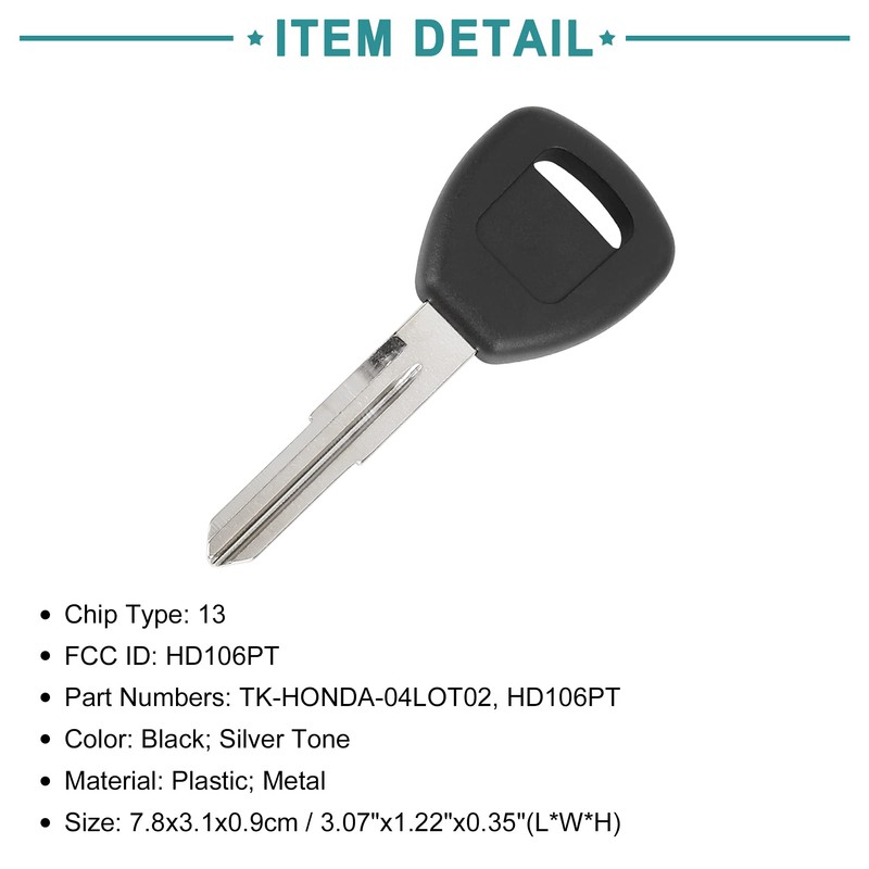 ACROPIX 13 Chipped Uncut Ignition Key Entry Remote Fob Control