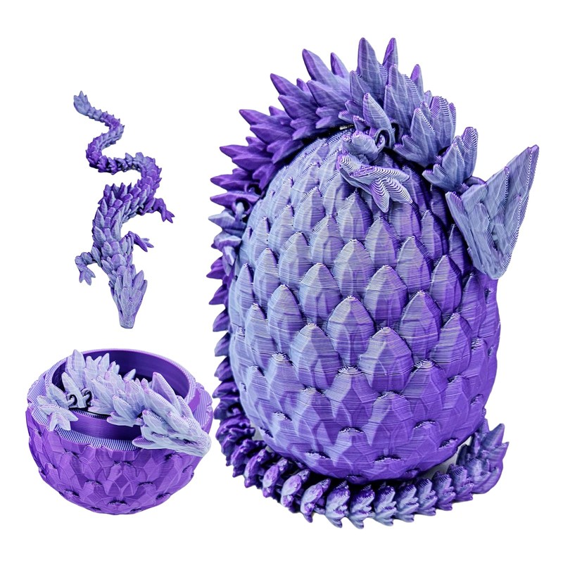 Hqroidd Dragon Eggs with Dragon Inside, 3D Print Dragon in