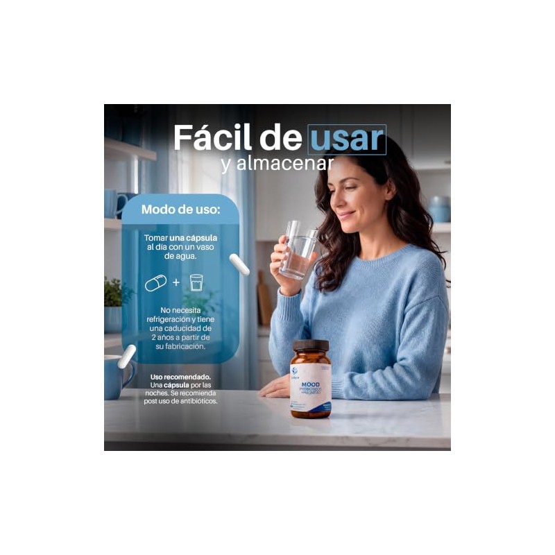 Probióticos y Prebióticos Citrato y Glicinato de Magnesio BIOFLORA Mood