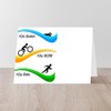 CafePress Triathlon Folded Greeting Card Matte