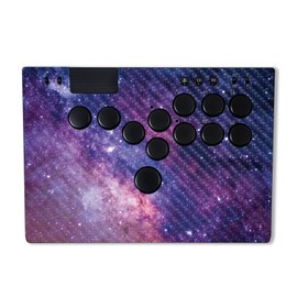 MightySkins Carbon Fiber Skin Compatible with Razer Kitsune - Violet Stars | Protective, Durable Textured Carbon Fiber Finish | Easy to Apply | Made in The USA