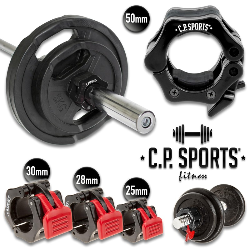 C.P. Sports Barbell Lock Collars 25 mm, 28 mm, 30