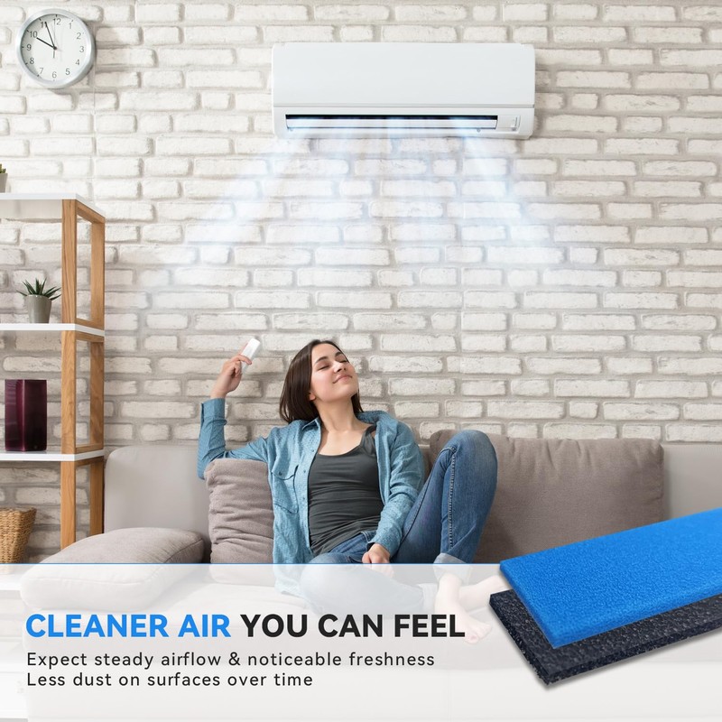 HOMNATURE 16 Pcs Mini Split Air Filter Compatible with Mitsubishi