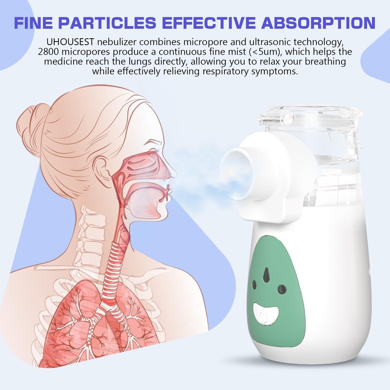 UHOUSEST UHOUSEST Nebuliser Machine for Adults & Kids, Portable Nebuliser