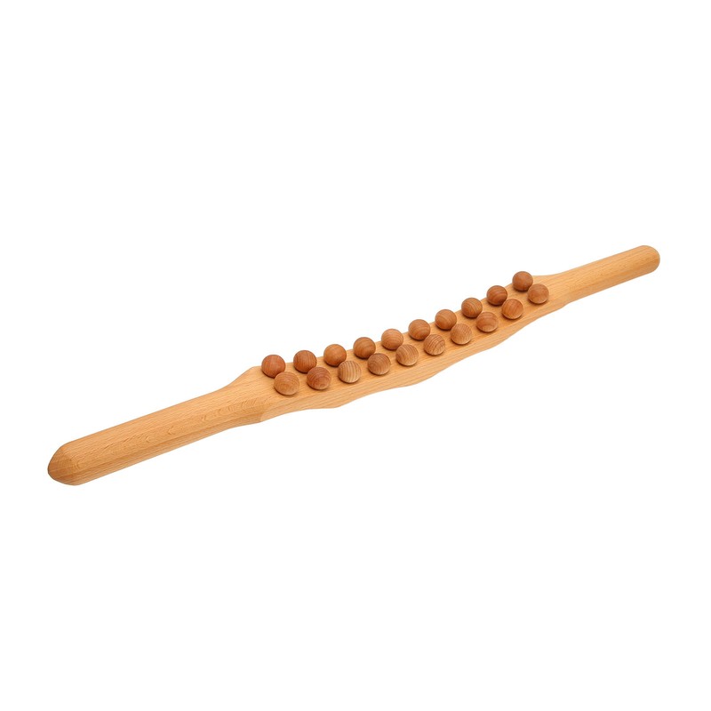 Body Gua Sha Stick Muscle Relaxing 20 Beads Wooden Scraping