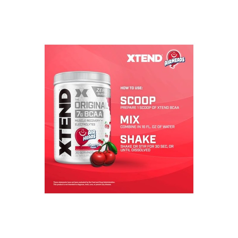 XTEND Original BCAA Powder Airheads Cherry Candy Flavor - 30