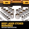 DEWALT Socket Set, 1/4-Inch & 3/8-Inch Drive, SAE/Metric, 34-Piece (DWMT73804)