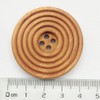 Chenkou Craft 30pcs 40mm 1 1/2" Round Brown Wood Buttons