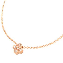 Jewelry Shop M N0053 Pave Petite Flower Necklace, Nickel Free