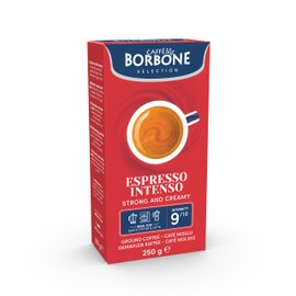 Caffe Borbone Ground Coffee, Espresso Intenso, Medium Roast, Full-Bodied and Strong, Premium Robusta Ground Coffee, Roasted, Ground and Freshly Packaged in Italy, 8.8 Ounce (Pack of 4)