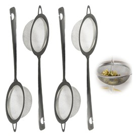 Xdealcozyxc 4 Pcs Matcha Small Sieve Fine Mesh, 5.5 Cm Stainless Steel Mini Tea Strainer Fine Mesh