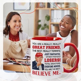 Viberty Best Friend Birthday Mug 11oz, Best Friend Gift For Women, Bestie Gifts For Women,Thoughtful Best Friend Gift For Christmas, Friendship Gifts For Women Friends, Funny Friend Ceramic Mug