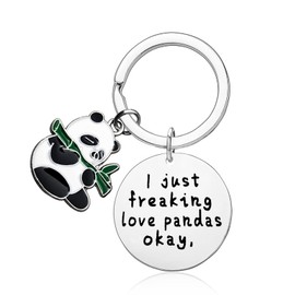Vadaka Funny Panda Lovers Gift Panda Keychain Panda Charm Jewelry Keychain Animal Lovers Gift Friendship Gift for Women Men Girls Panda Keyring Christmas Graduation Birthday Gift for Panda Lovers