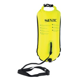 SEAC, Safe Dry Inflatable Swim Buoy, 36 x 72 cm, 28 lt Unisex Adult, Yellow, One Size