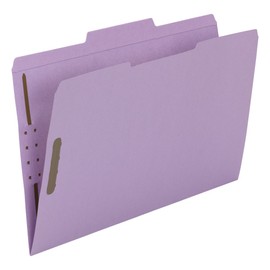 Smead Fastener File Folder, 2 Fasteners, Reinforced 1/3-Cut Tab, Legal Size, Lavender, 50 per Box (17440)