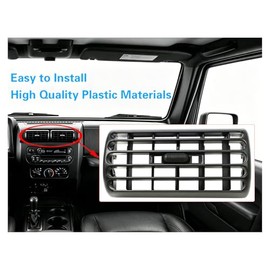 2 piezas 5FS10DX9 5FS10LAZAB 5FS10LAZ Rejillas de ventilación de aire para consola central delantera Compatibles con Jeep Wrangler TJ 1997-2006 1997-2001 Cherokee