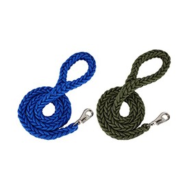 【2Pack】 Heavy Duty Dog Leash 4-Strand Braided Thick Rope Dog Leash Comfortable Strong Rope Slip Training Leash for Large/Medium/Small Dogs (Blue+Green, 4ft*1/2")