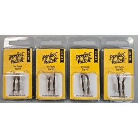 Perfect Hatch 4pks-Perfect Hatch Dry Fly  PHFLY1120-10P Tom Thumb 4 x 2 Pack