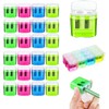 Kiswleon Pack of 24 4-Colour Pencil Sharpeners with Container, Can